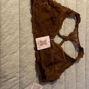 Savage X. Fenty Brown lace wireless bra